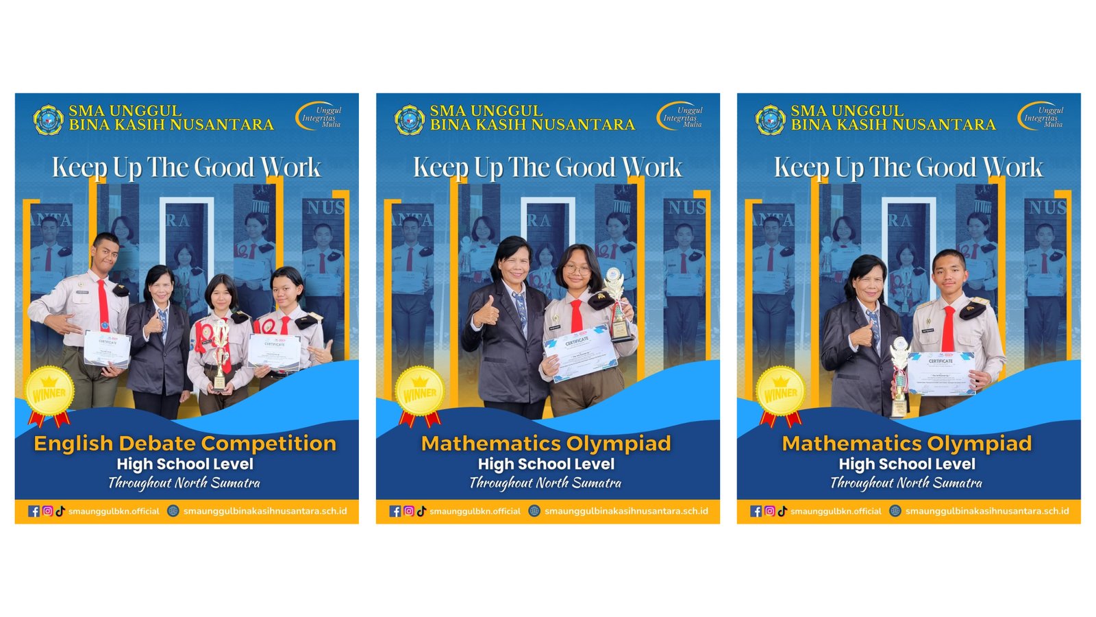 Raih Prestasi di Debate & Math Olympiad, Siswa BKN Membanggakan