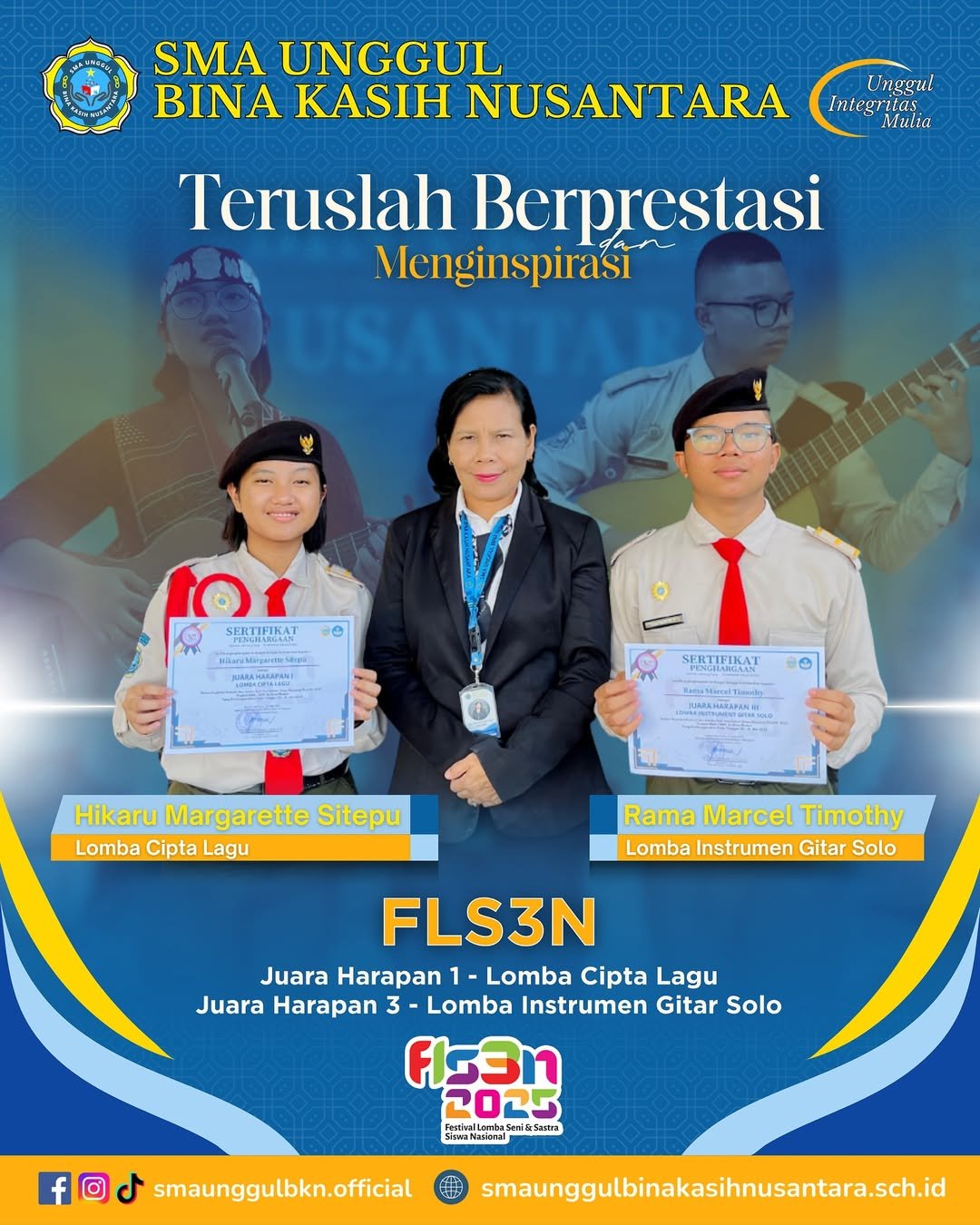 Siswa SMA Unggul Bina Kasih Nusantara Ukir Prestasi di Ajang FLS3N