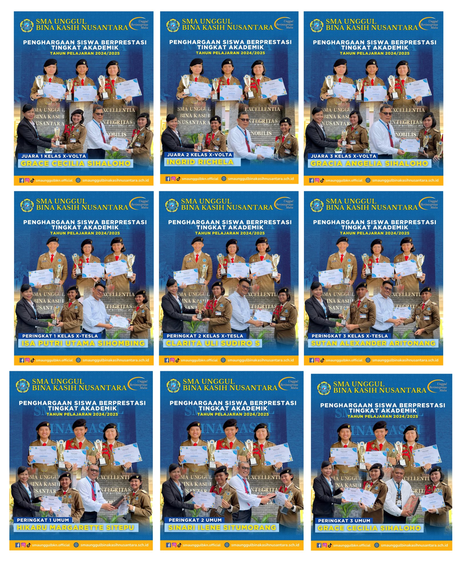 Apresiasi untuk Siswa Berprestasi Tingkat Akademik