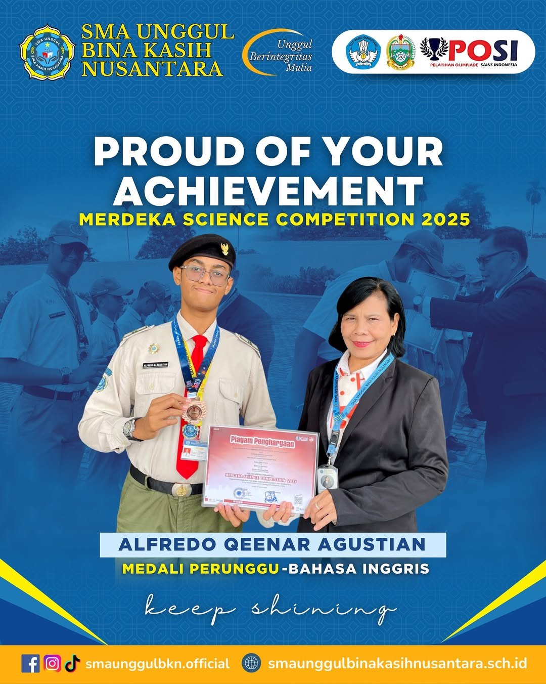 Meraih prestasi sebagai Juara Merdeka Science Competition 2025