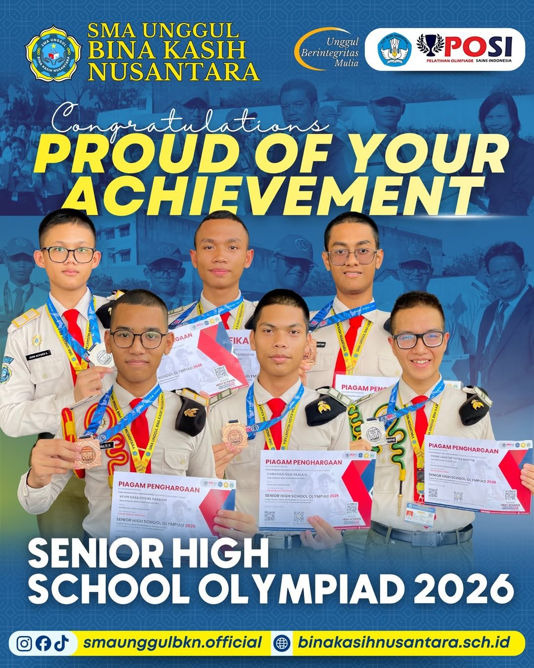 Pencapaian membanggakan dalam ajang Senior High School Olympiad 2026