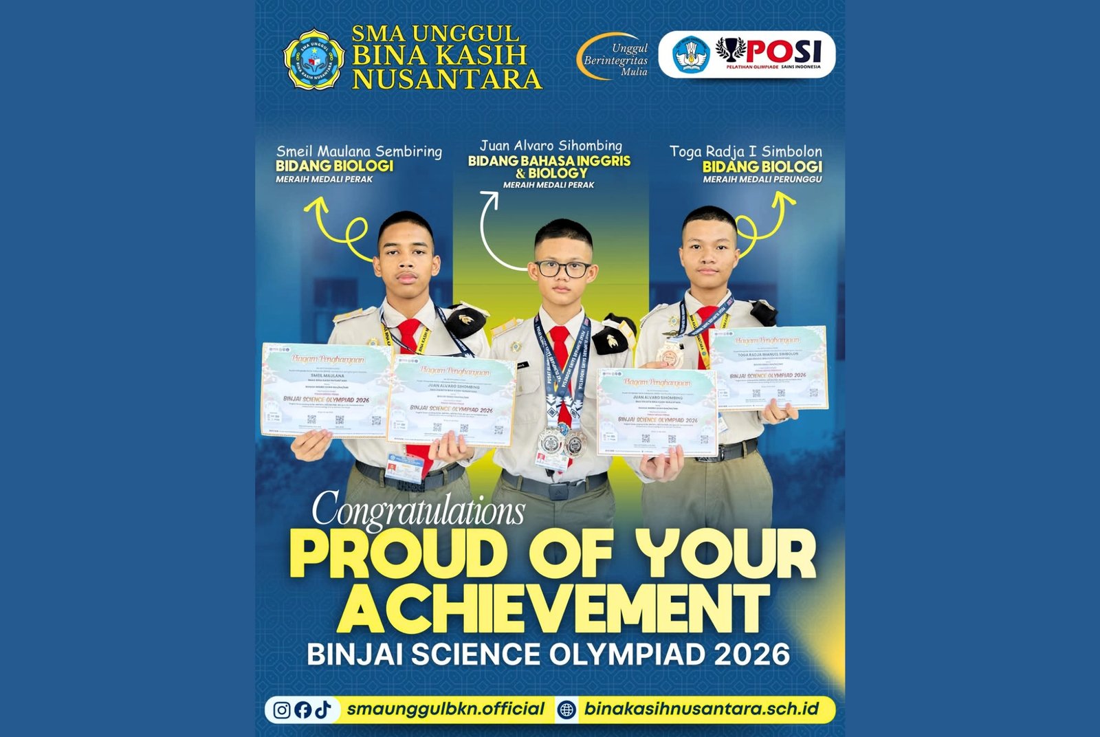 Peraih Juara Binjai Science Olympiad 2026